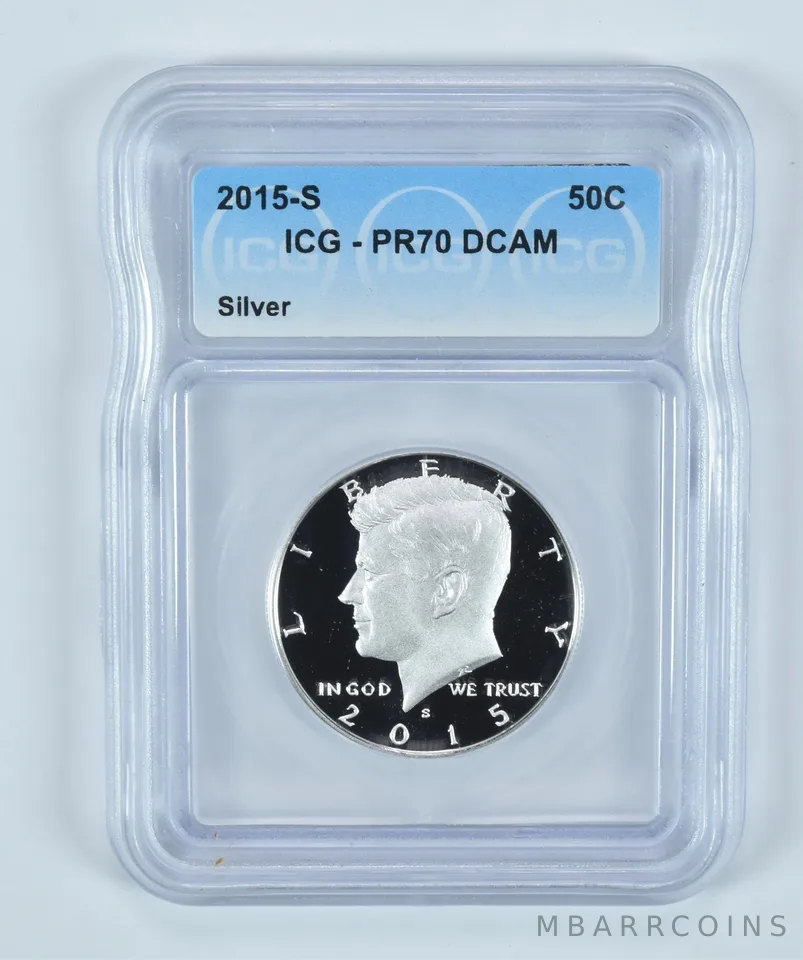 2015-S Kennedy Half Dollar Silver PR70 DCAM ICG
