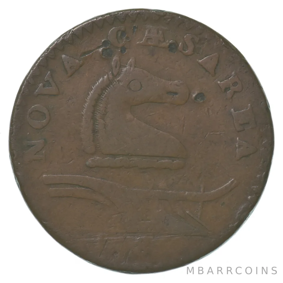 1787 United States Pre-Federal New Jersey Cent m 31-L w5095 a6377
