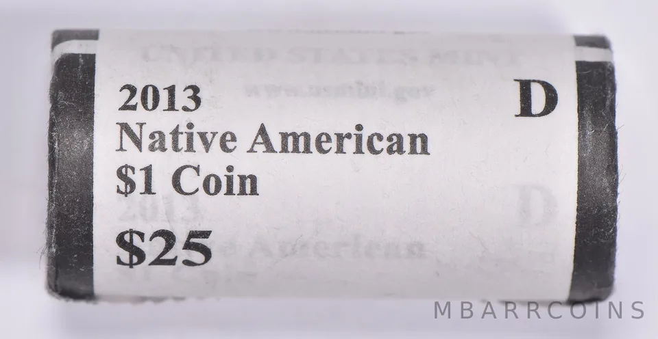 2013-D Sacagawea Dollar Roll of $25 US Mint BU Uncirculated