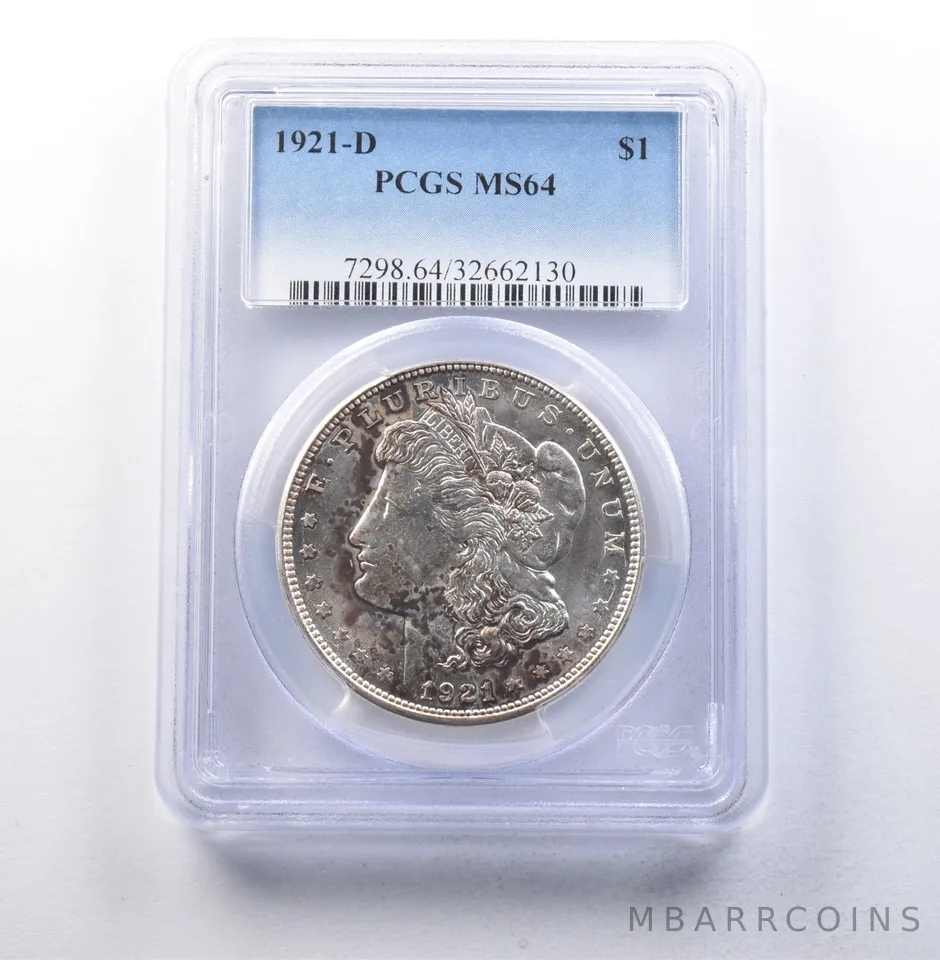 1921-D Morgan Silver Dollar MS64 PCGS *5968