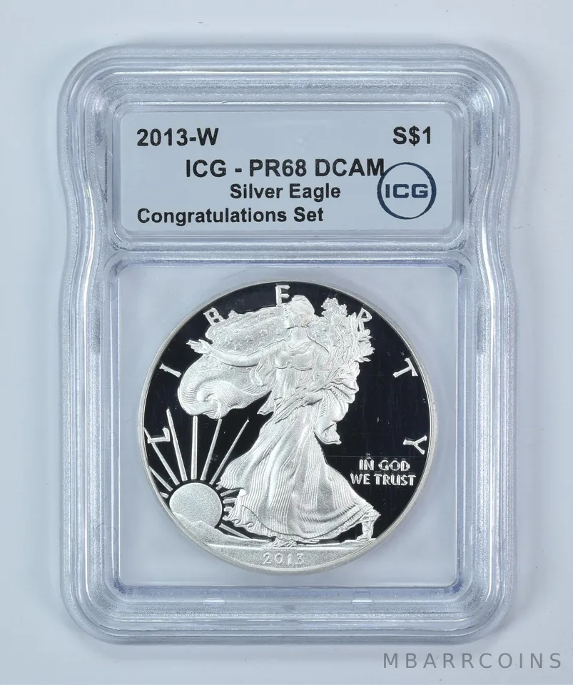 2013-W American Silver Eagle Congratulations Set PR68 DCAM ICG