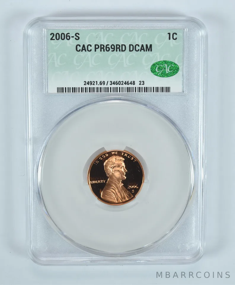 2006-S Lincoln Memorial Cent PR69 RD DCAM CAC CACg