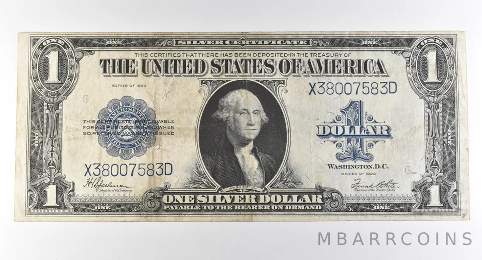 1923 $1 Silver Certificate Large Note Blue Seal Fr#237 *3002