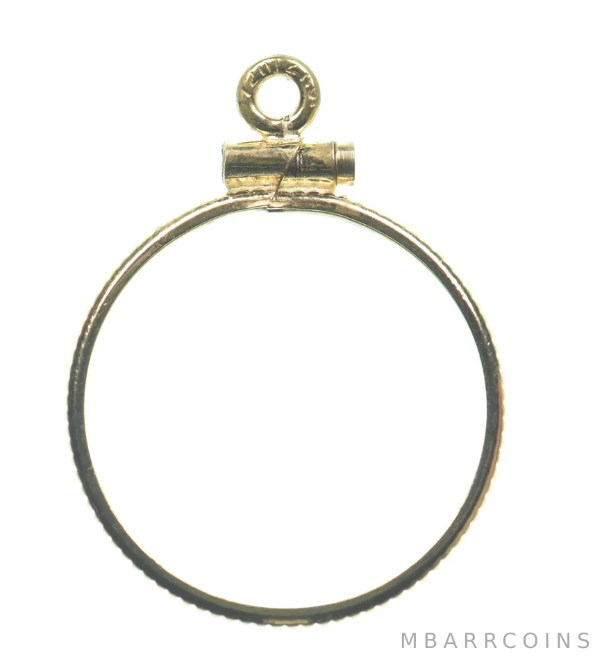 12k 0.6 Gram Gold Filled 15.5mm Coin Bezel Pendant Frame Edge *4951