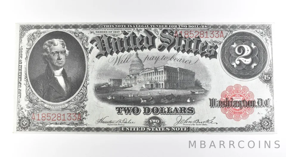 1917 $2 Legal Tender Large Note Red Seal *2666