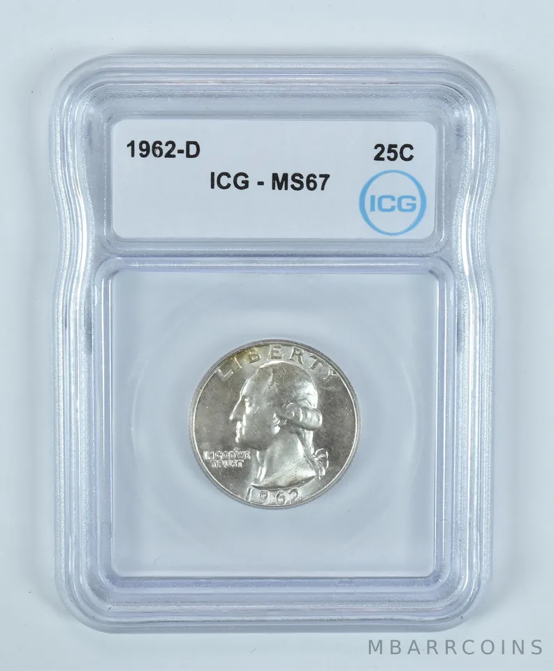1962-D Washington Quarter MS67 ICG