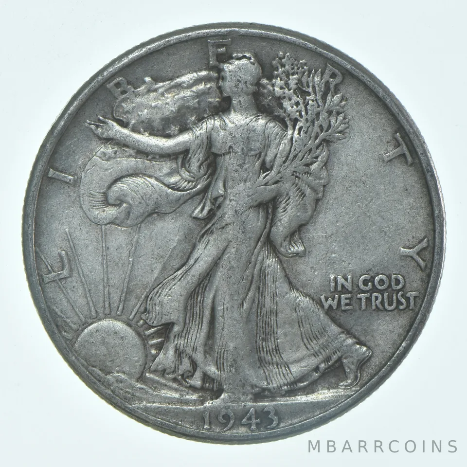 1943-P Walking Liberty Half Dollar CIRC VG+ 90% Silver