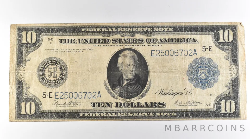 1914 $10 Richmond VA FRN Large Note Blue Seal *3093
