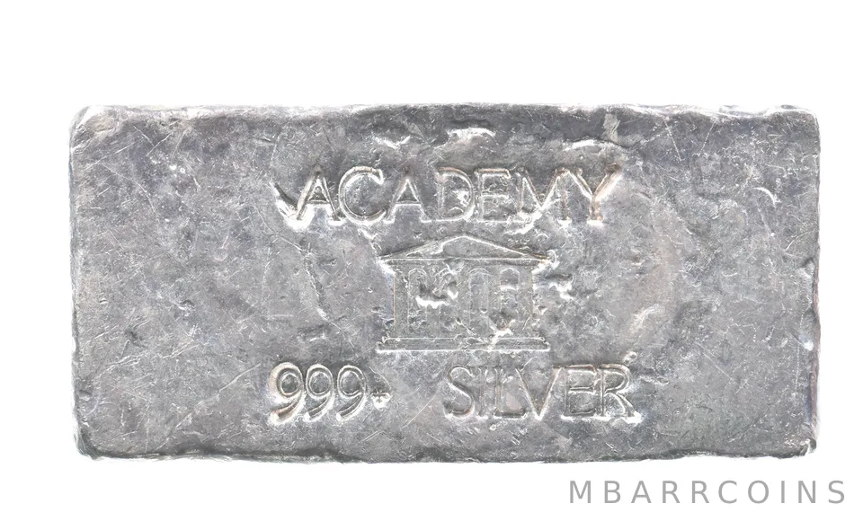 4.67 Troy Oz Silver Bar Academy Vintage Poured Loaf CSRCO Odd *2937