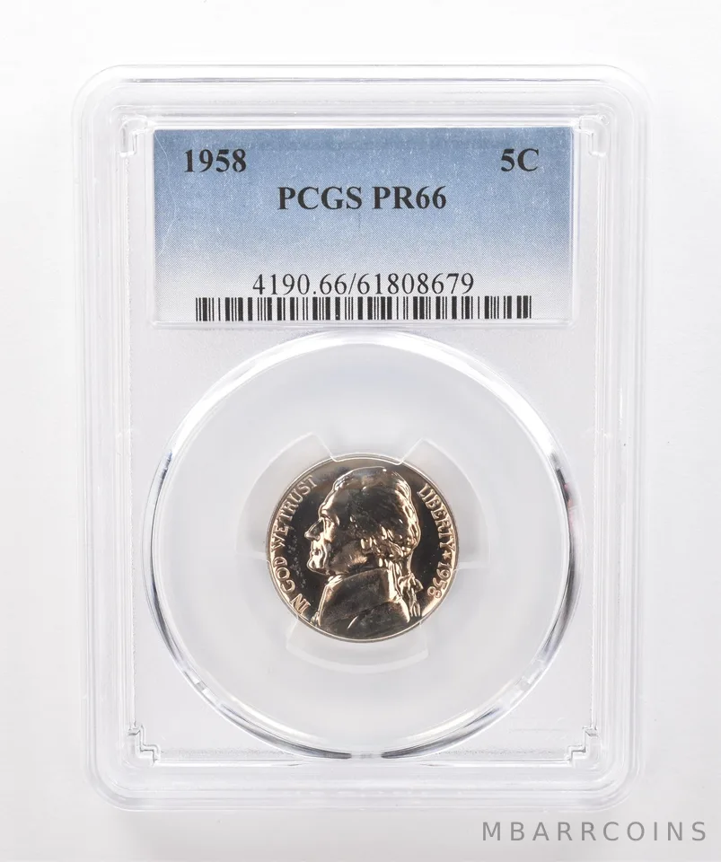 1958 Jefferson Nickel PR66 PCGS Beautiful Tone *1890