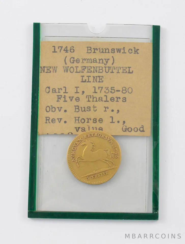1746 Brunswick 5 Thalers - German State - New Wolfenbuttel Line a3791