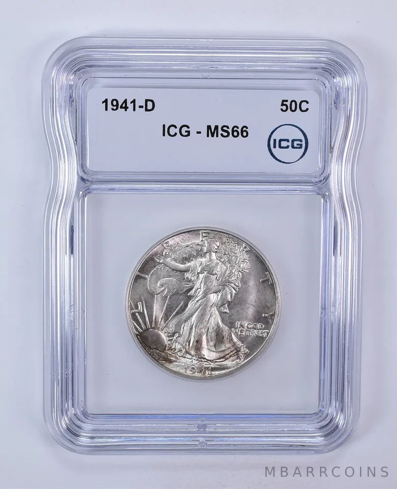 1941-D Walking Liberty Half Dollar MS66 ICG
