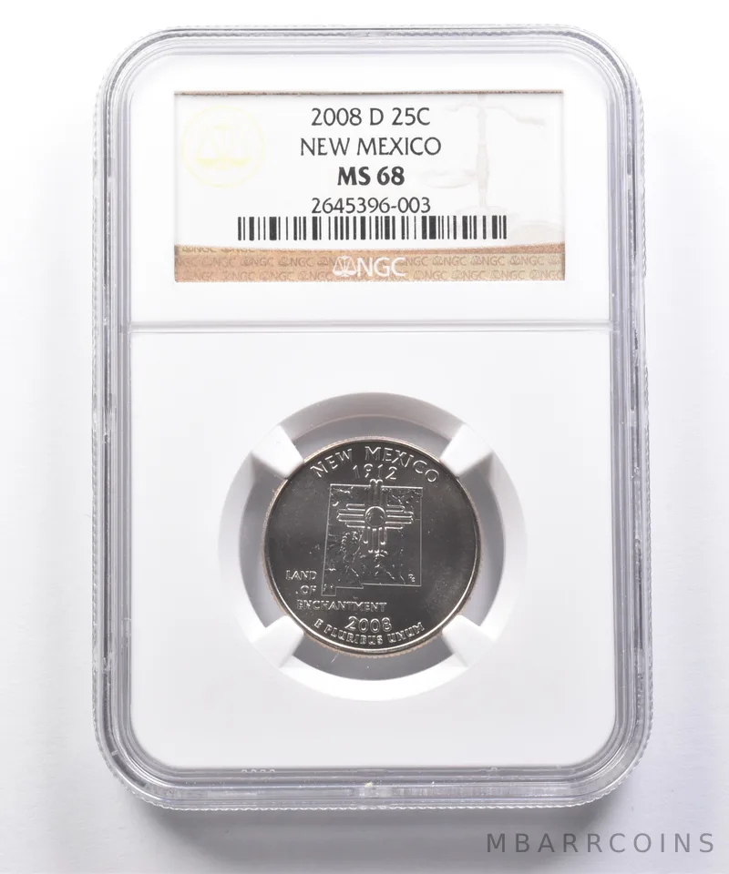 2008-D Washington State Quarter New Mexico MS68 NGC *7319