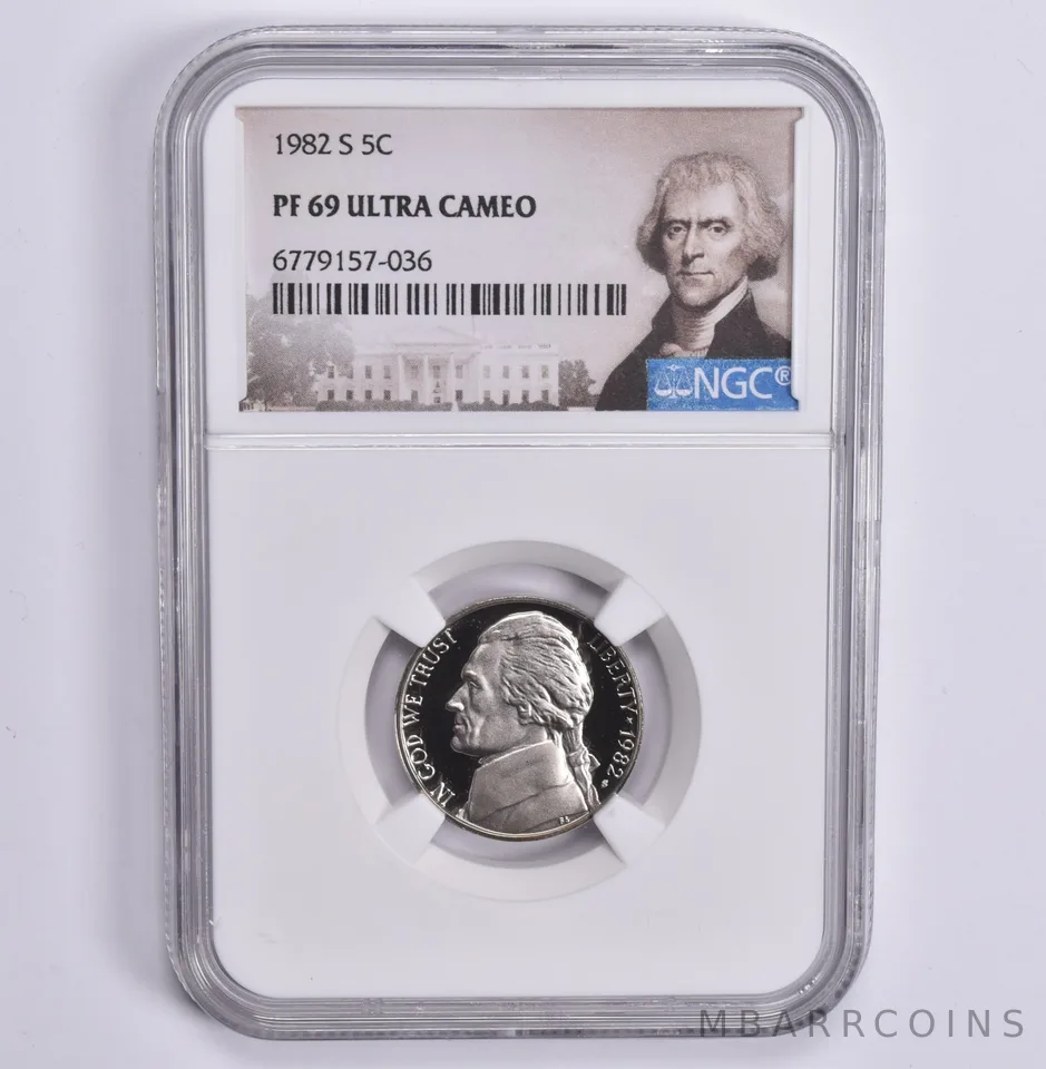 1982-S Jefferson Nickel PF69 UCam NGC Special Lbl