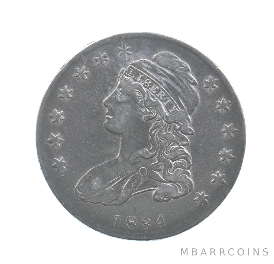 1834 Capped Bust Half Dollar Small Date, Letters *4416