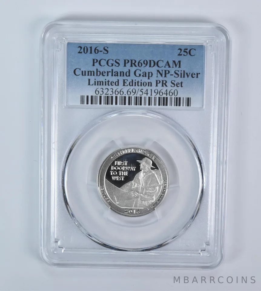 2016-S Washington Quarter ATB Cumberland Gap Silver LE Set PR69 DCAM PCGS