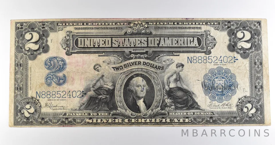 1899 $2 Silver Certificate Large Note Blue Seal *3594