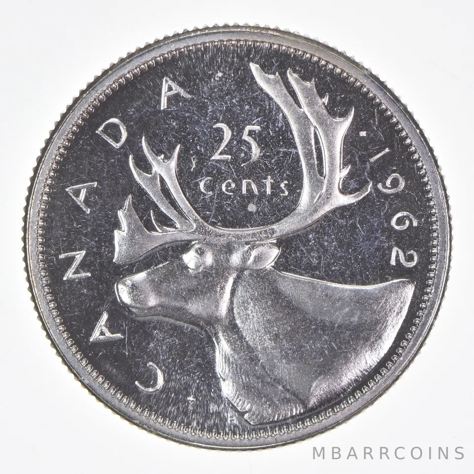 Better Date - 1962 Canada 25 Cents World Coin- Silver *306