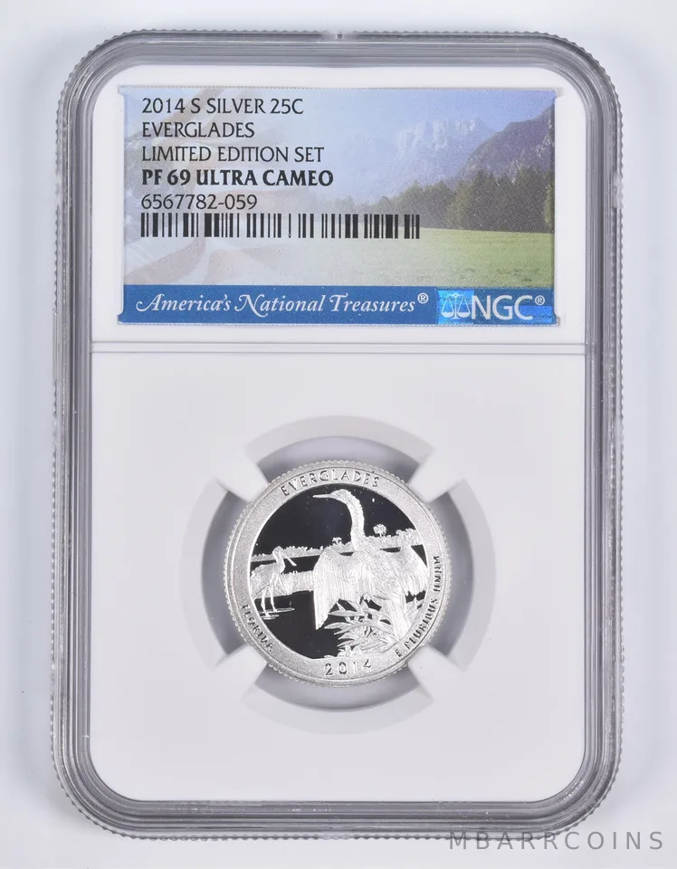 2014-S Silver PF69 ANT Everglades Quarter Limited Edition NGC