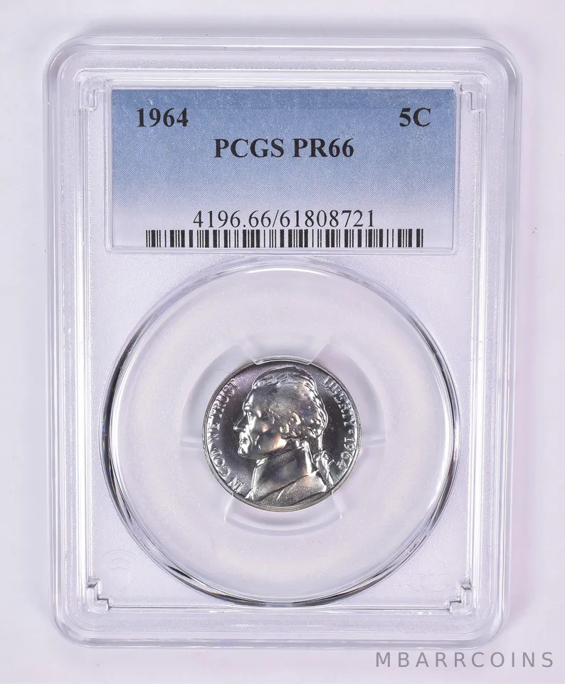 1964 Jefferson Nickel PR66 PCGS Beautiful Tone *1131