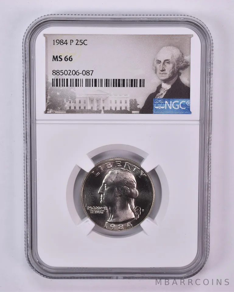 1984-P Washington Quarter MS66 NGC Special Label