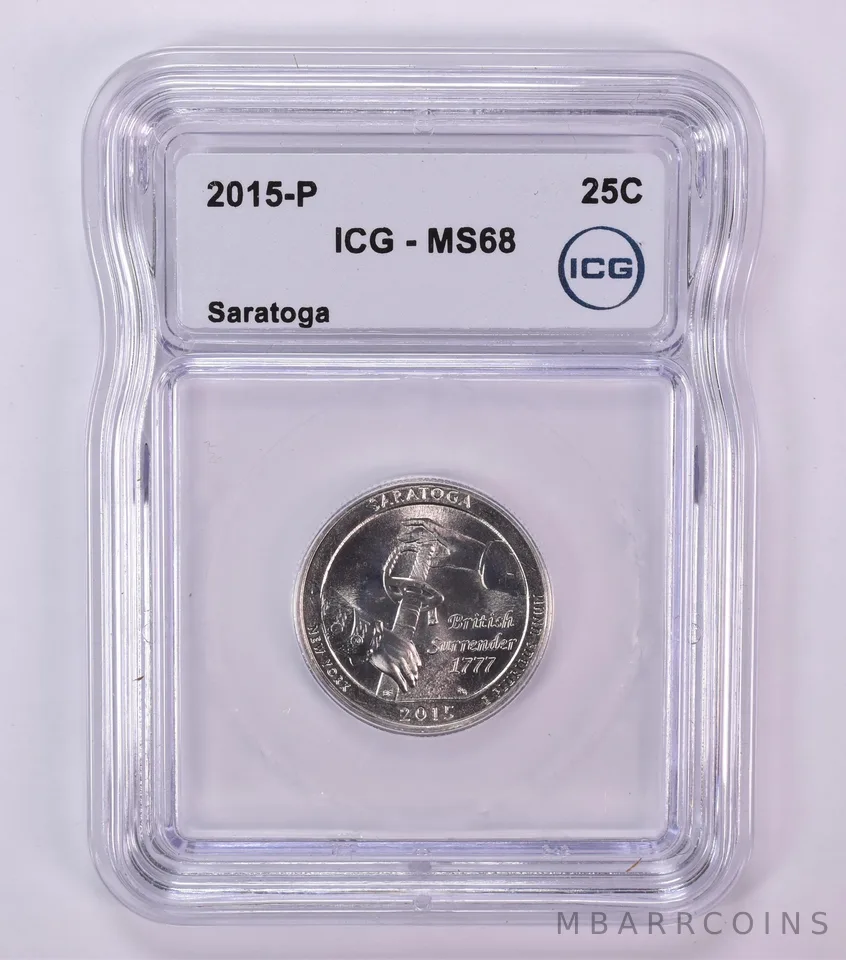 2015-P Washington Quarter ATB Saratoga MS68 ICG