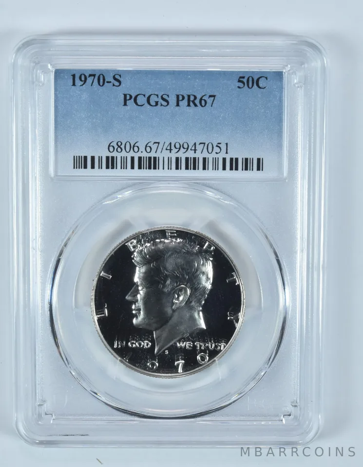 1970-S Kennedy Half Dollar PR67 PCGS Blue Label
