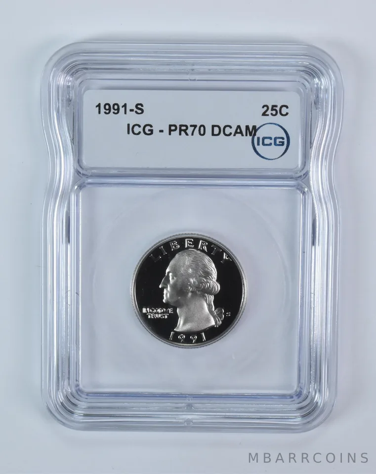 1991-S Washington Quarter PR70 DCAM ICG