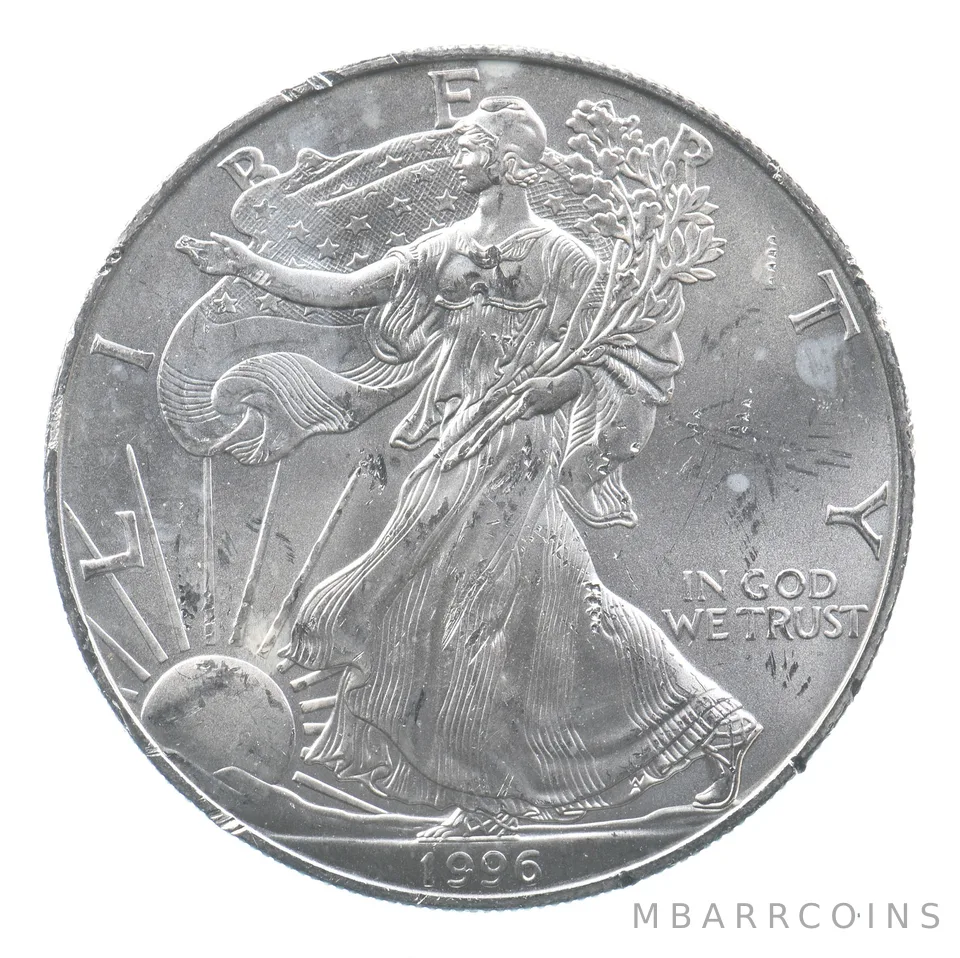 Rarest 1996 American Silver Eagle - Key Date - Rare LOW MINTAGE *694