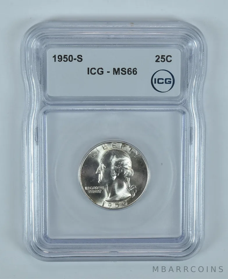 1950-S Washington Quarter MS66 ICG