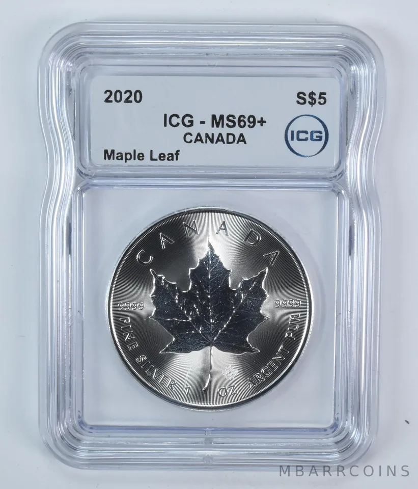 2020 Canada 5 Dollars Silver Maple Leaf MS69+ ICG