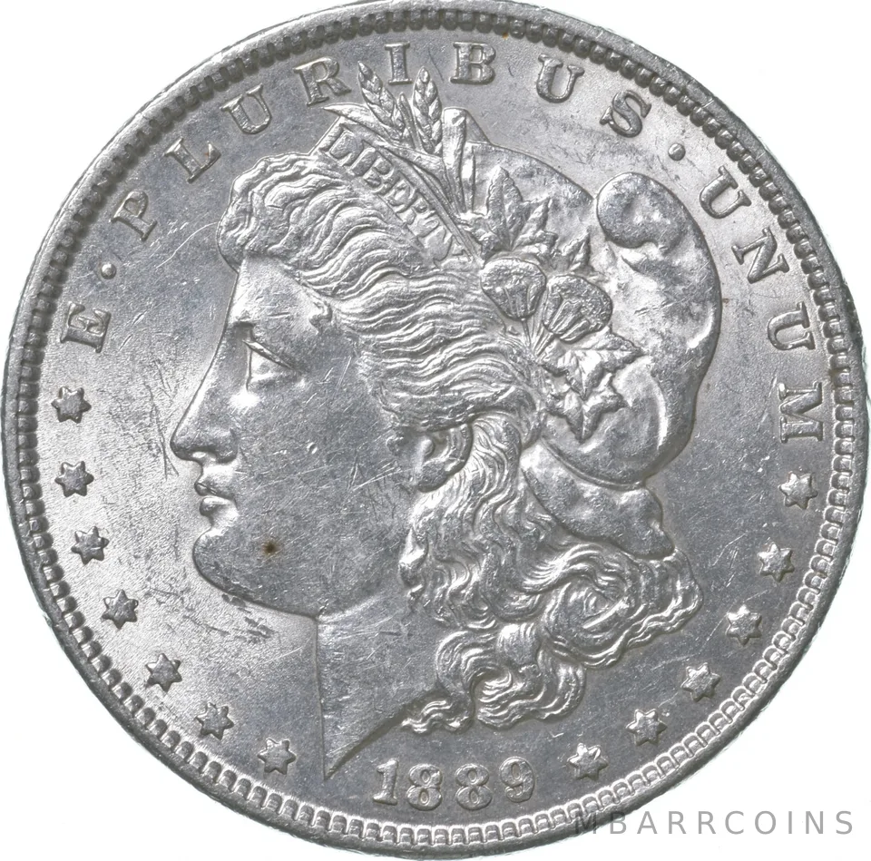 1889 Morgan Silver Dollar Rotated Die a6128