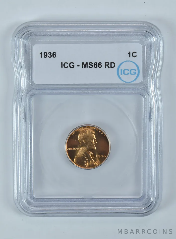 1936 Lincoln Wheat Cent MS66 RD ICG