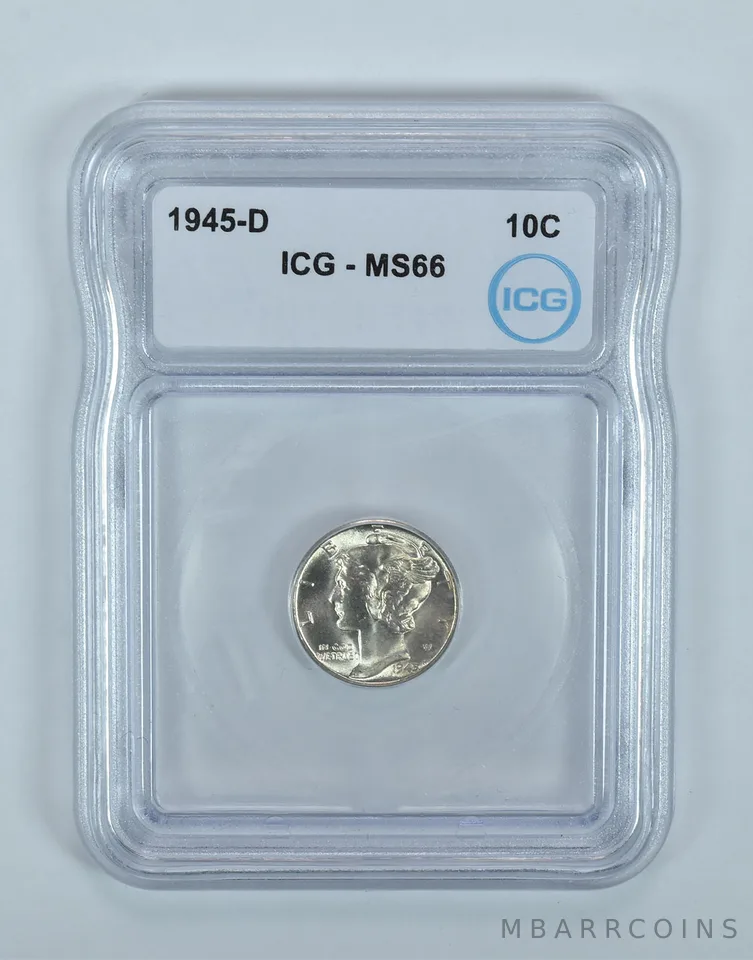 1945-D Mercury Dime MS66 ICG
