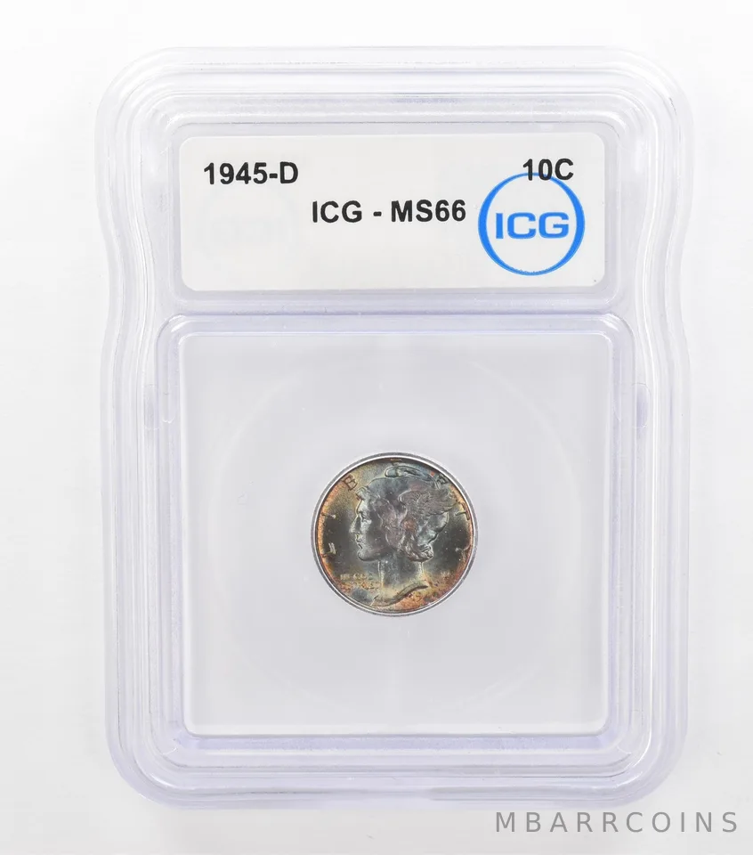 1945-D Mercury Dime MS66 ICG Beautiful Tone *3667