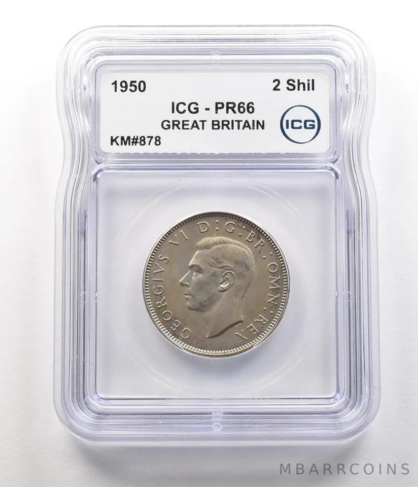 1950 Great Britain 2 Shilling KM#878 PR66 ICG *6795