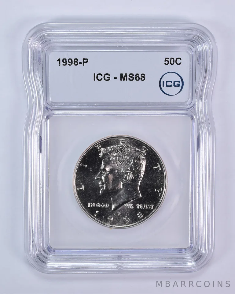 1998-P Kennedy Half Dollar MS68 ICG