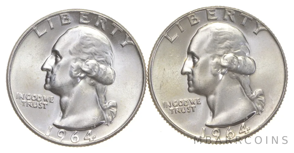 Choice Unc 1964 P+D Washington Quarter Gem BU Collection Lot Set
