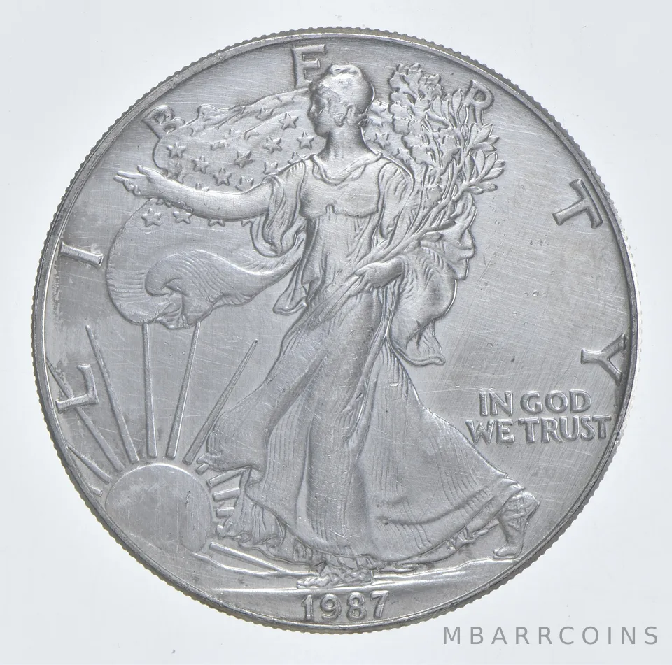 Better Date 1987 American Silver Eagle 1 Troy Oz .999 Fine Silver *070