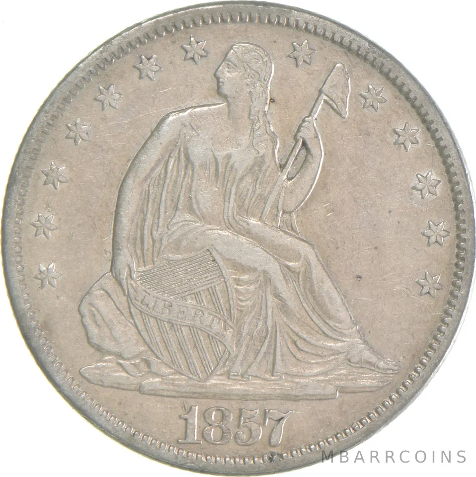 1857-S Seated Liberty Half Dollar Rare *7516