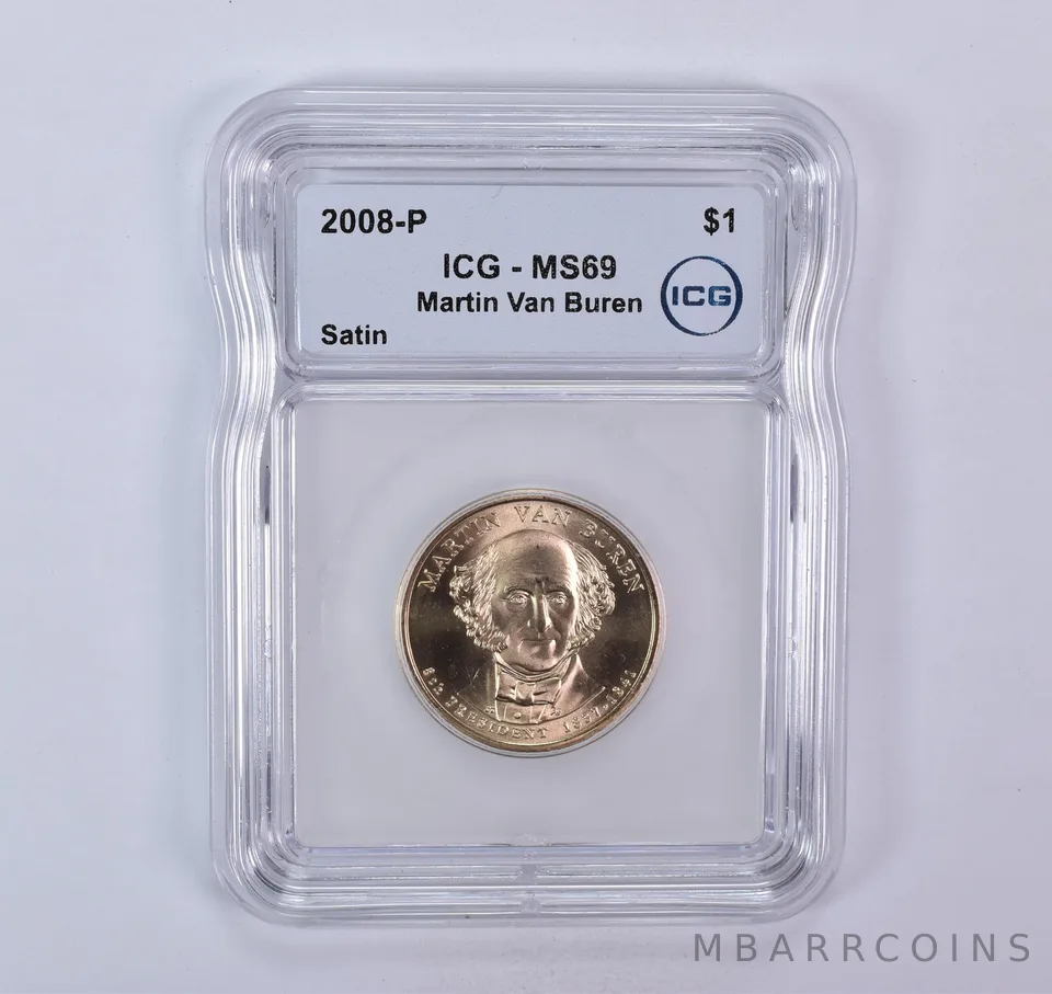2008-P Presidential $1 Martin Van Buren SMS Satin MS69 ICG