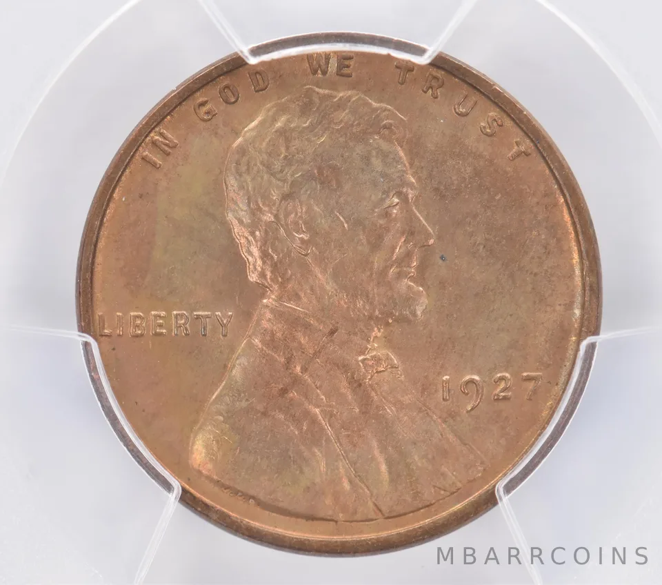 1927 Lincoln Wheat Cent MS63 BN PCGS Beautiful Tone *2577