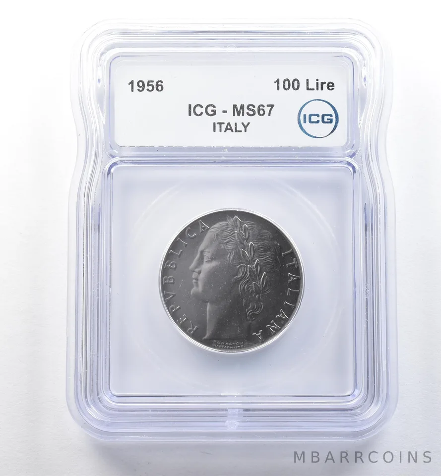 1956 Italy 100 Lire MS67 ICG *2579
