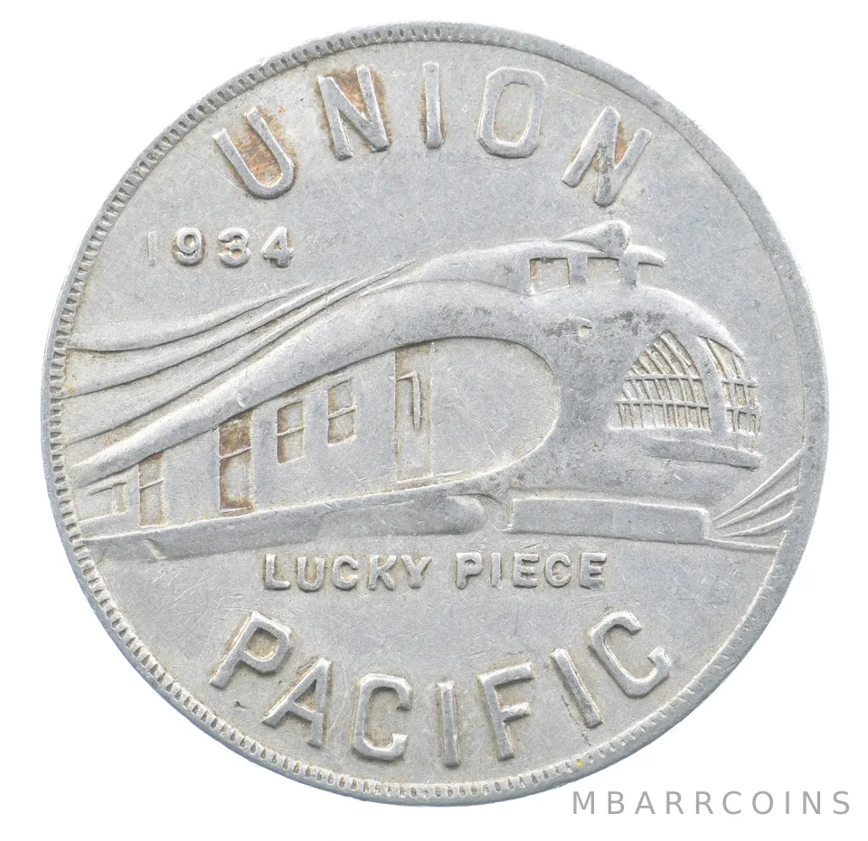1934 Union Pacific Lucky Piece Aluminum *6363