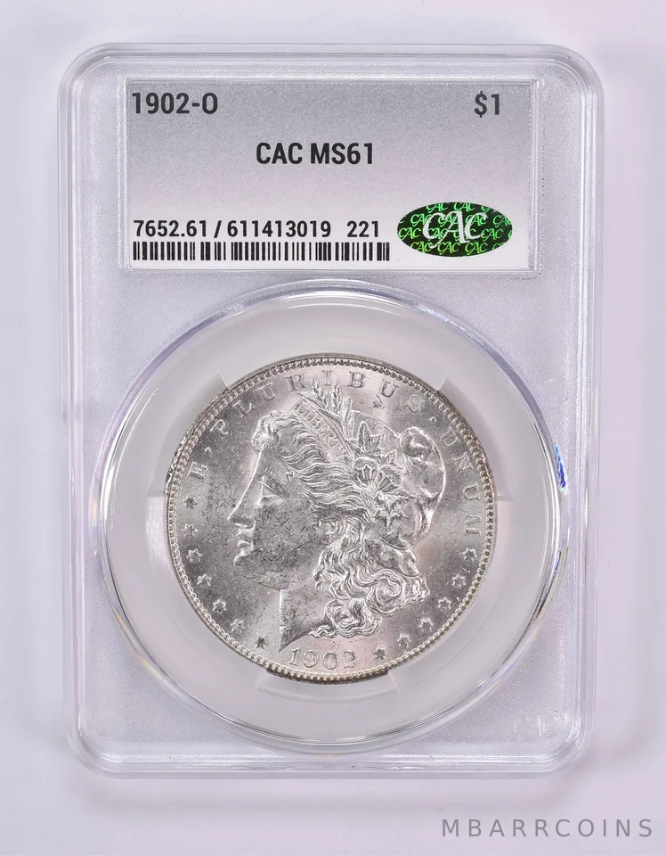 1902-O Morgan Silver Dollar MS61 CAC CACg