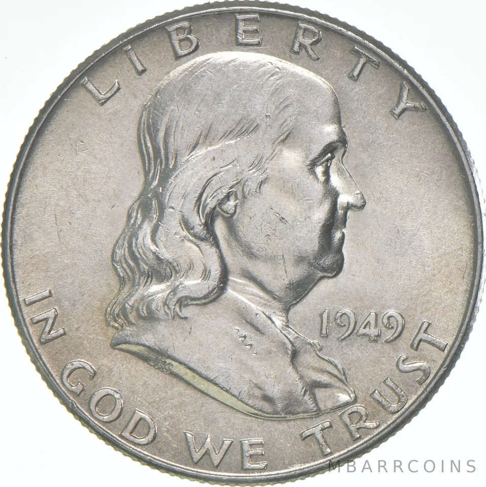 1949 Franklin Half Dollar AU 90% Silver