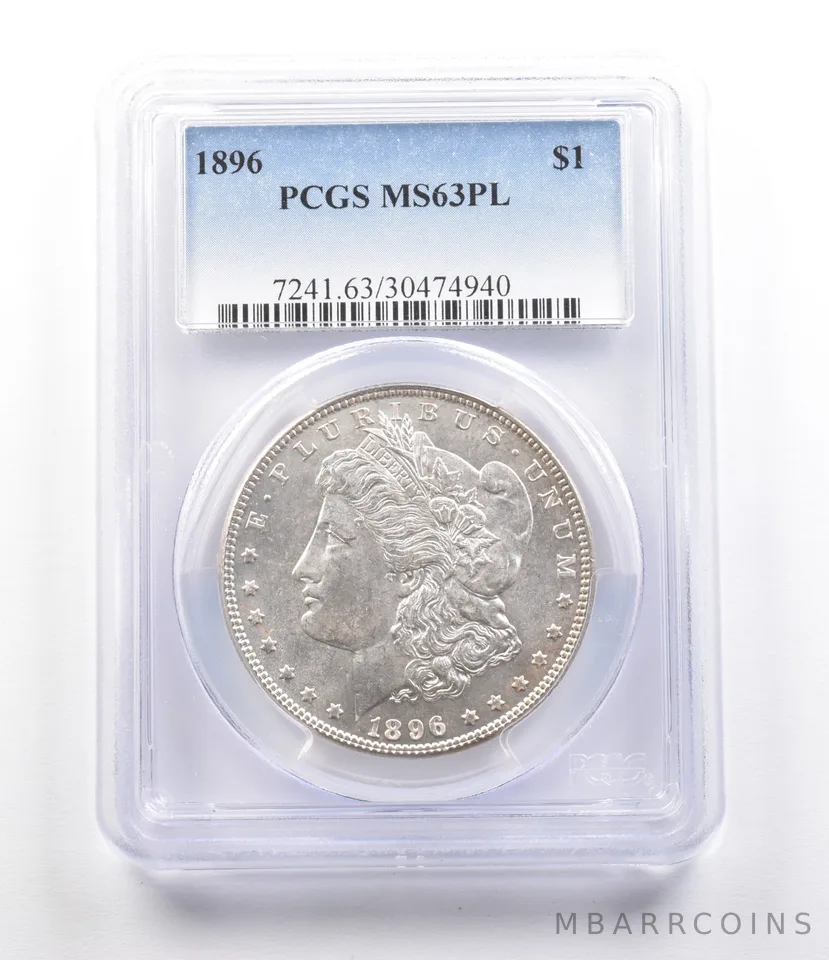 1896 Morgan Silver Dollar MS63 PL PCGS *2621