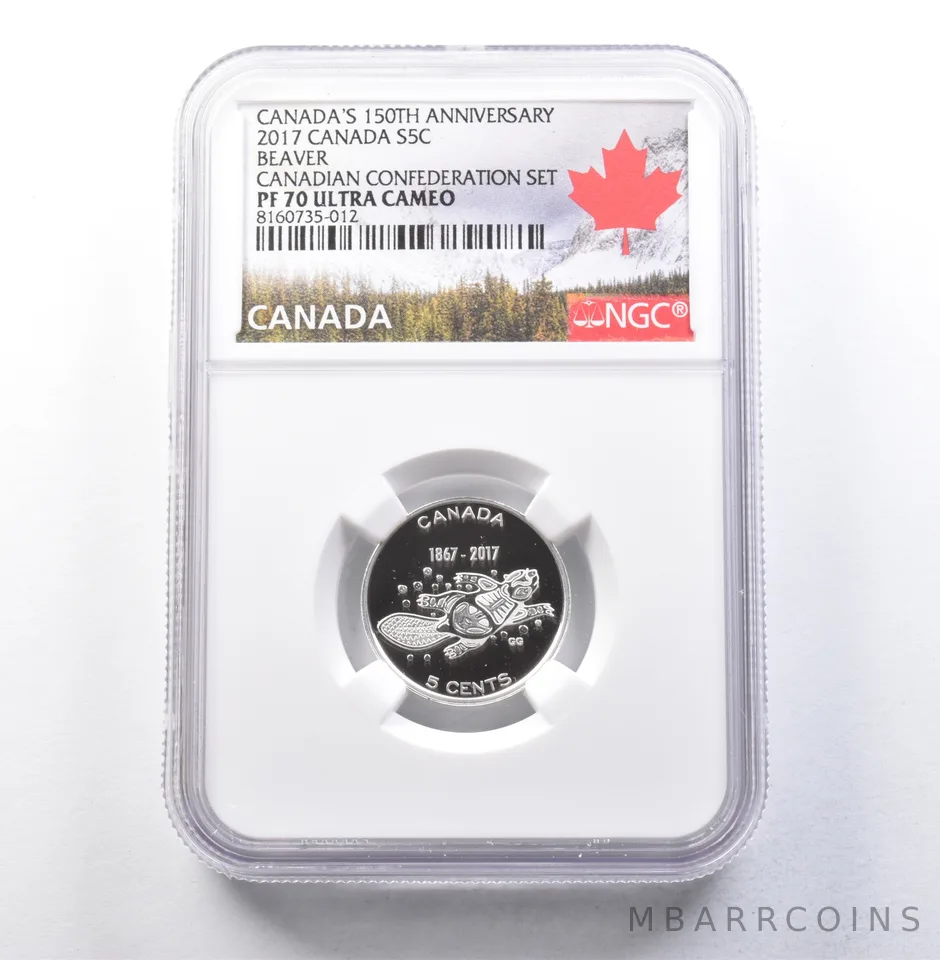 2017 Canada 5 Cents Silver Canadian Confederation Set PF70 UCAM NGC a5869