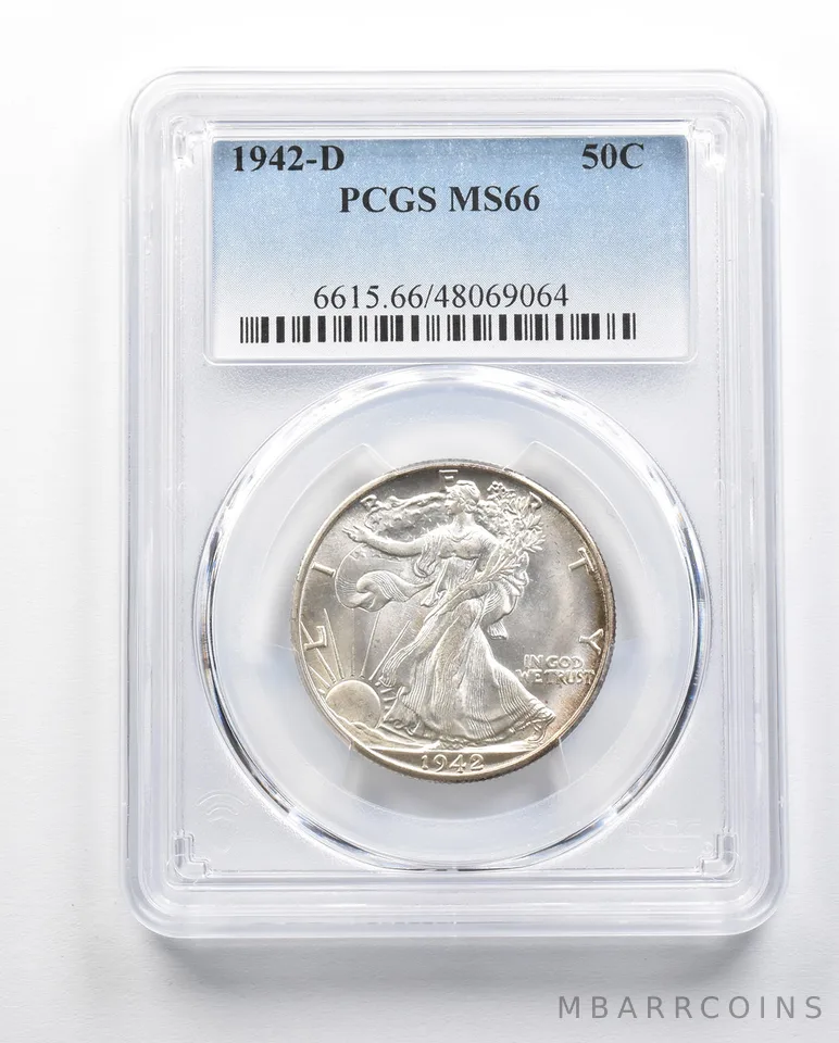 MS66 1942-D Walking Liberty Half Dollar PCGS *3332