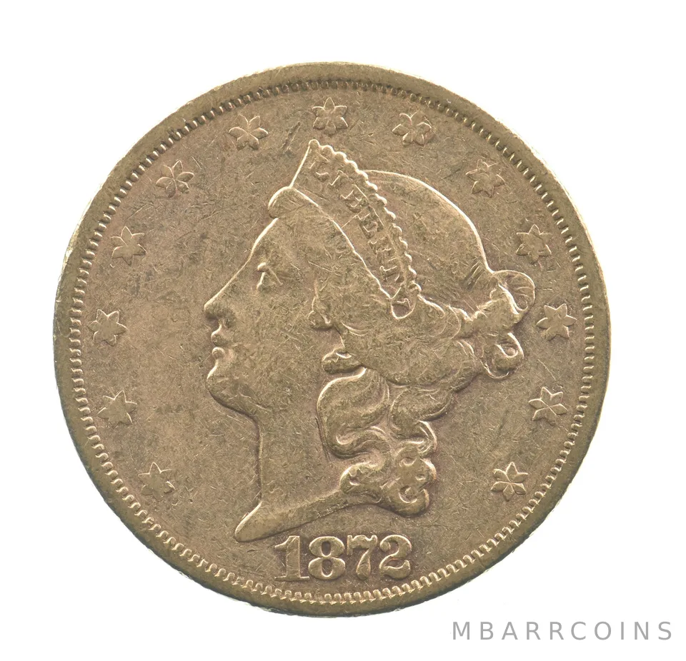 1872-S $20 Liberty Head Gold Double Eagle *4388
